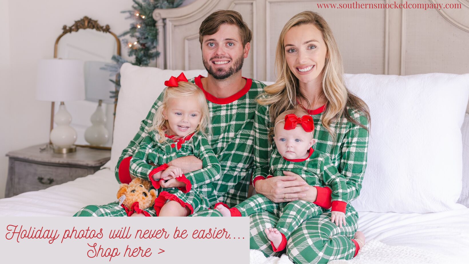 Smocked on sale christmas pajamas